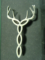 Kilt Pin,Celtic Royal Trinity Stag Kilt Pin, JPEW7014
