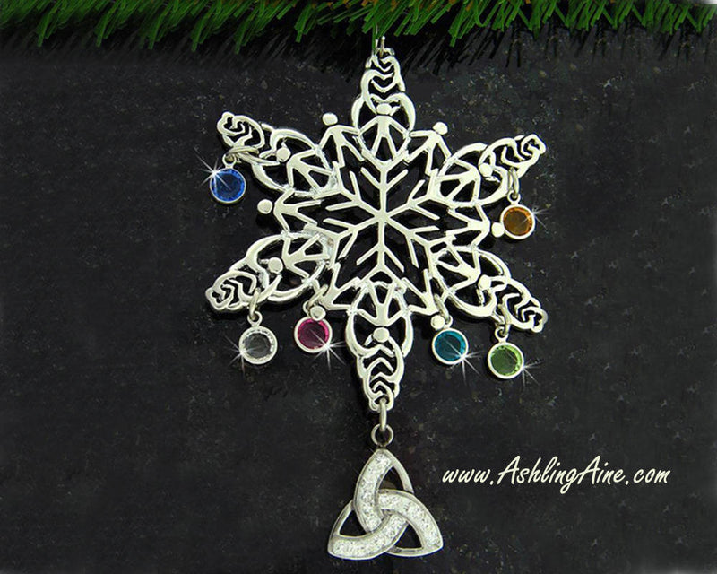 My Family Birthstone SnowWonders® Snowflake Ornament, SWCELTFAM