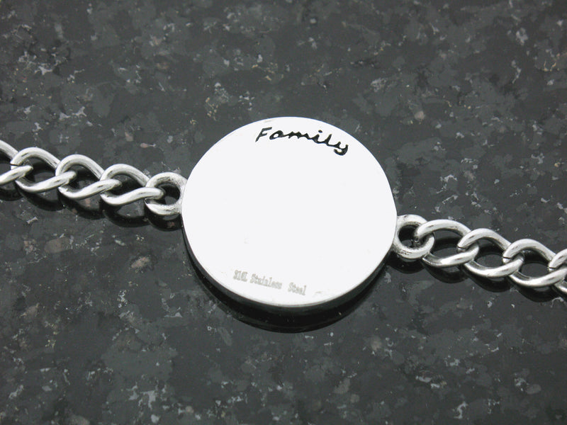 Jiātíng Mandarin word meaning FAMILY charm bracelet (S131)