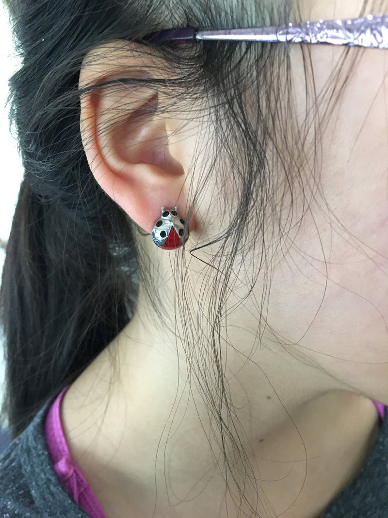 Lady Bug Post Earrings (s239)