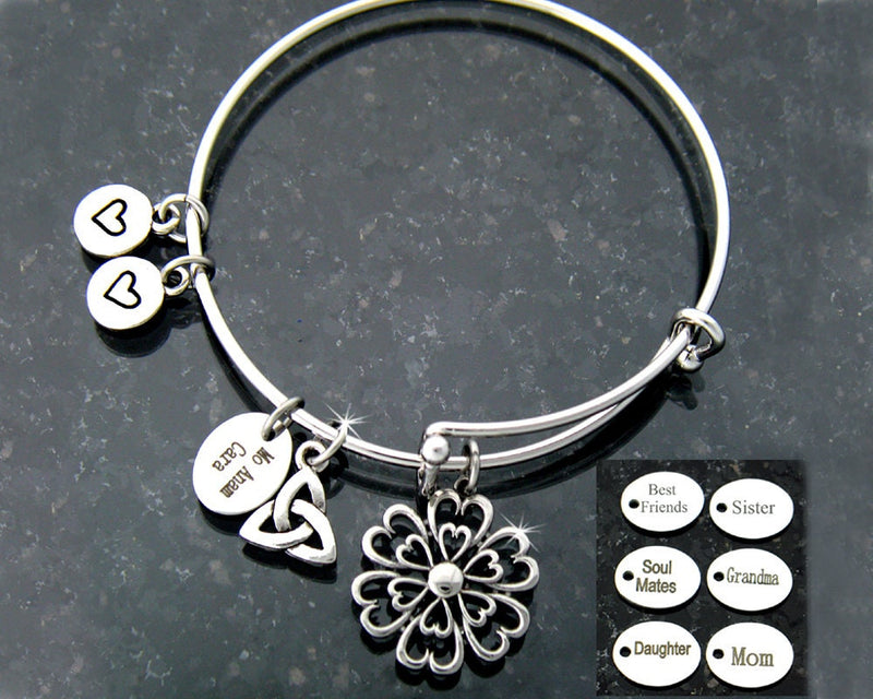 Love Grows Custom Adjustable Bangle Bracelet