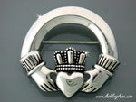 Pewter Bold Claddagh Brooch (JPEW5060)