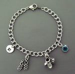 Personalized Irish Dance Charm Bracelet,(2DanceCB)