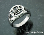 Men's 316L Stainless Steel Welsh Dragon Ring (S234)