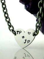 Personalized Carved into my Heart Bracelet
