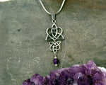 Reflections Emerald /Amethyst Celtic Heart &Trinity Pendant/Chain (HM9)