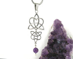 Reflections Emerald /Amethyst Celtic Heart &Trinity Pendant/Chain (HM9)