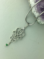 Reflections Emerald /Amethyst Celtic Heart &Trinity Pendant/Chain (HM9)