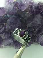 Purple Abalone CELTIC TRINITY Knot Band , HM41
