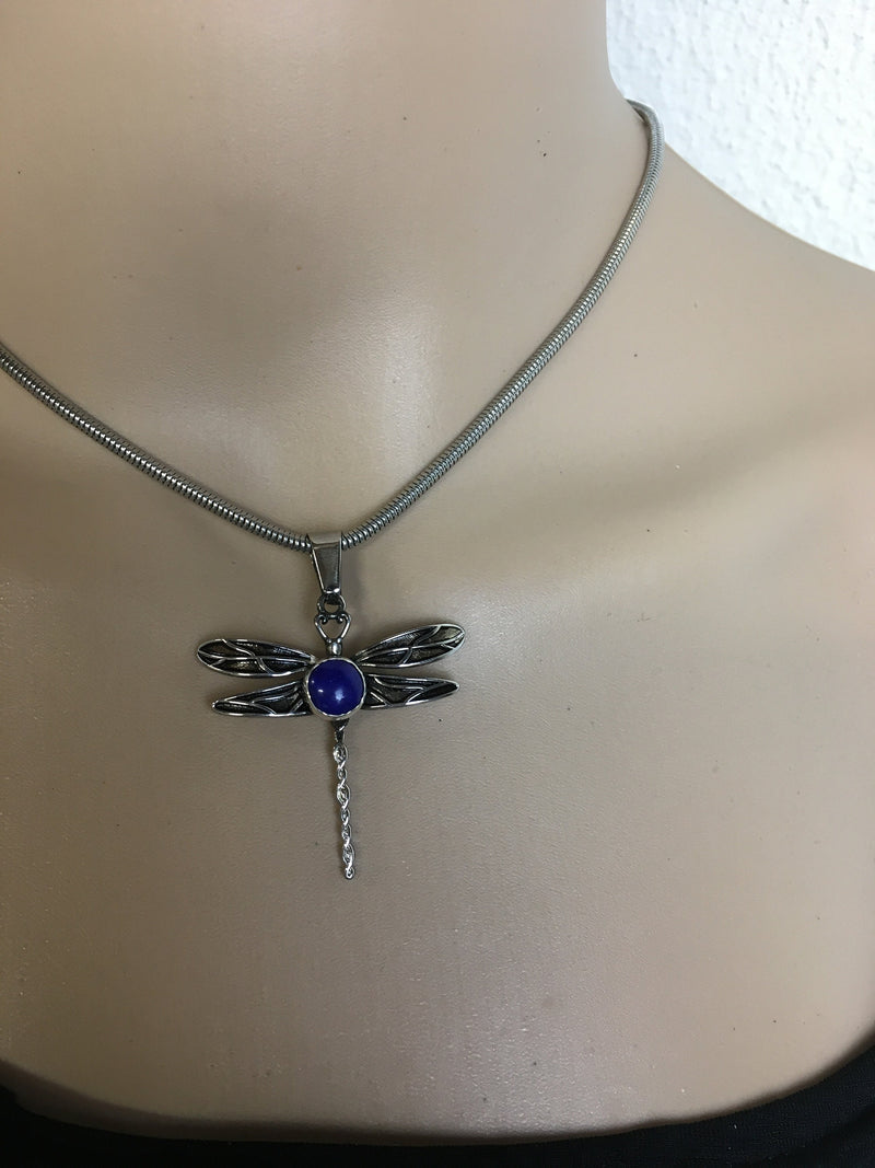 Lapis Lazuli Ribbon of Life Dragonfly (HM104)