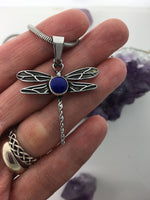 Lapis Lazuli Ribbon of Life Dragonfly (HM104)