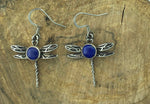 Lapis Lazuli Ribbon of Life Dragonfly  Earring ( HM105)  Celtic Dragonfly,  Highland Dragonfly