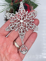 My Celtic Family Trinity Claddaugh SnowWonders® Snowflake Ornament,(6051), Trinity Claddagh Celtic Ornament, family Ornament