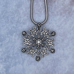 Necklace Scottish Thistle Snowflake Necklace SnowWonders Snowflake Pendant, (SWJ1)