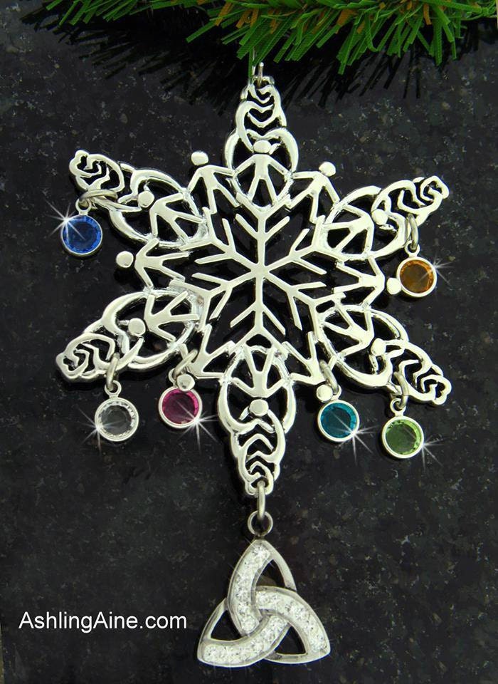 My Family Birthstone SnowWonders® Snowflake Ornament, SWCELTFAM