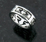 Men's or Women's Celtic Stainless Steel Claddagh Band S70