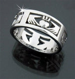 Men's or Women's Celtic Stainless Steel Claddagh Band S70