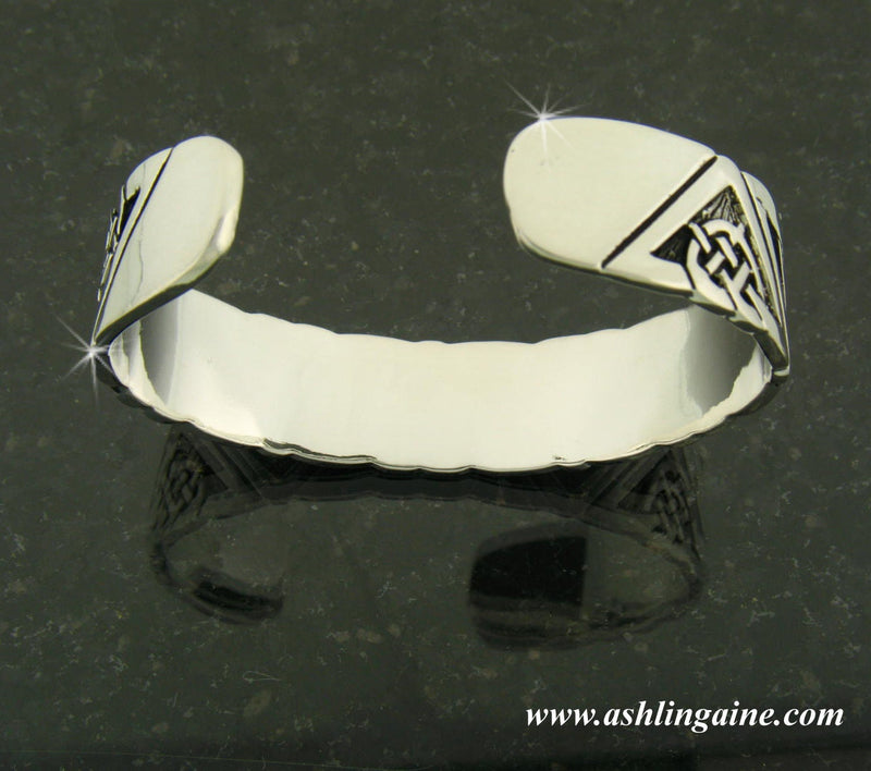 Pewter Geometric Celtic Cuff Bracelet, JPEW5226