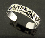 Pewter Geometric Celtic Cuff Bracelet, JPEW5226