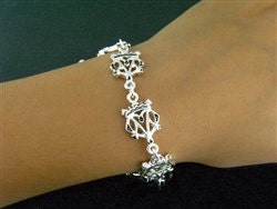 Pewter Petite Luckenbooth Toggle Bracelet (JPEW6069)