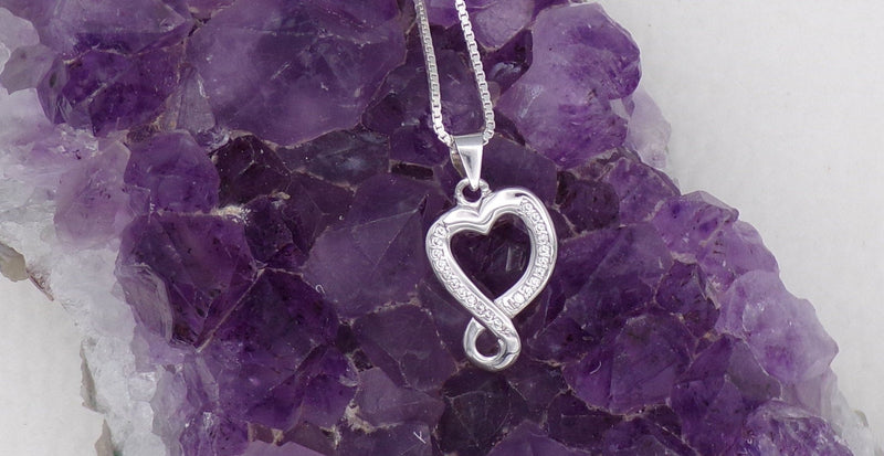 Infinity Heart Sterling Silver Necklace (CSS5) - Shop Palmers
