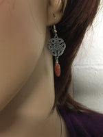 Ireland Cork Red Marble Wings of an Angel Earrings, (HM118)