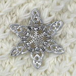 Irish Celtic Claddagh SnowWonders® Brooch (SWP3) Snowflake Jewelry