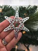 Irish Claddagh Connemara Heart SnowWonders® Snowflake Ornament, (JPEW5235connemara