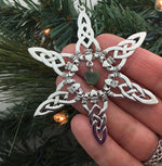Irish Claddagh Connemara Heart SnowWonders® Snowflake Ornament, (JPEW5235connemara