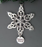 Irish Nollaig Shona Irish Claddagh SnowWonders® Snowflake Ornament, JPEW5058/Nollaig