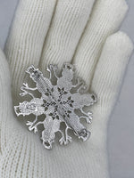 Irish Shamrock Snowman SnowWonder® Snowflake Brooch, SWP1, - Shop Palmers