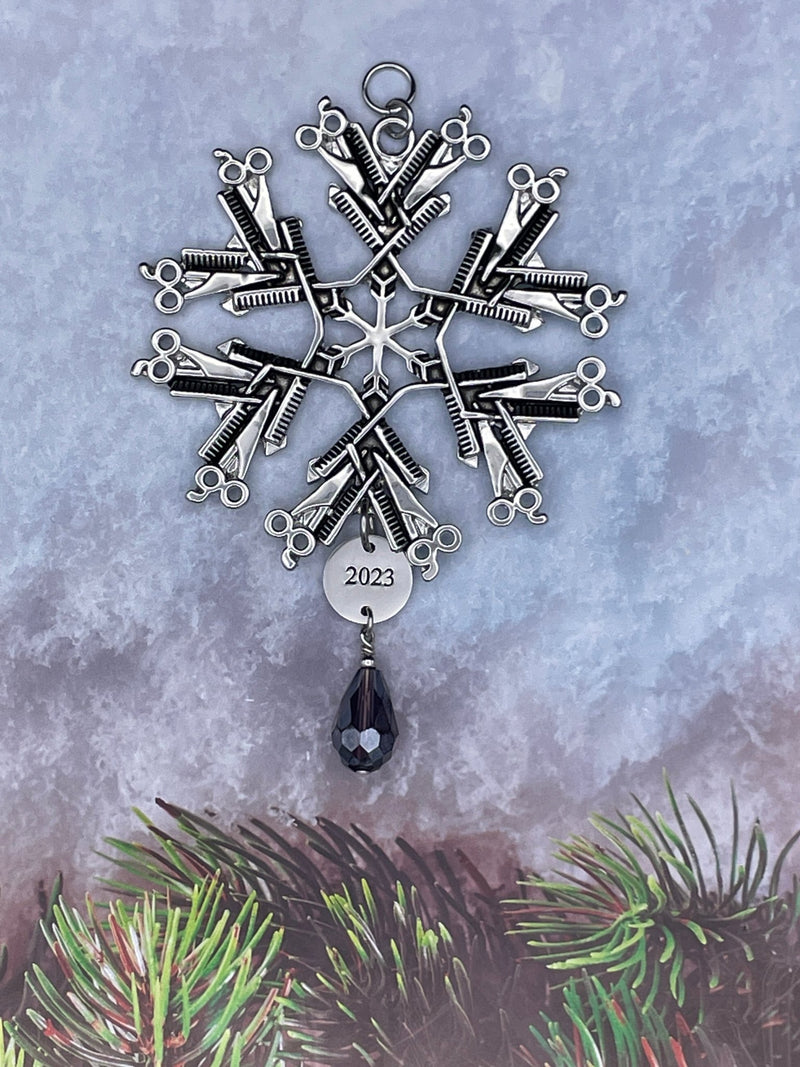 LIMITED EDITION Hairdresser SnowWonders®/Purple Crystal Ornament, 5297limited2023 - Shop Palmers