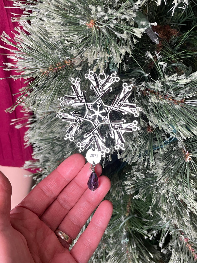 LIMITED EDITION Hairdresser SnowWonders®/Purple Crystal Ornament, 5297limited2023 - Shop Palmers