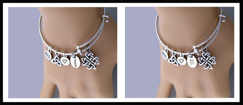 Mo Anam Cara Celtic Cross Love Knot bangle bracelet - Shop Palmers