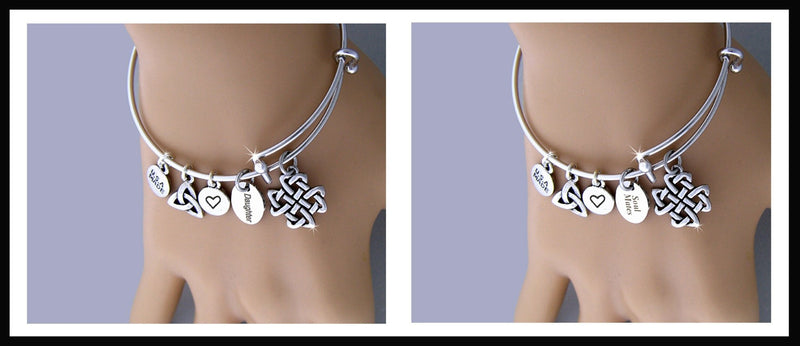 Mo Anam Cara Celtic Cross Love Knot bangle bracelet - Shop Palmers