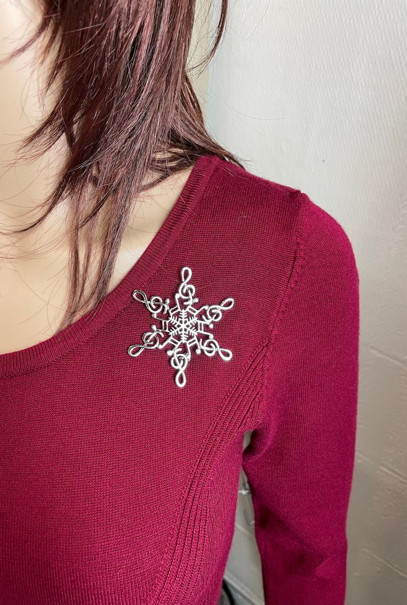 Music Snowflake SnowWonders® Brooch SWP9 - Shop Palmers