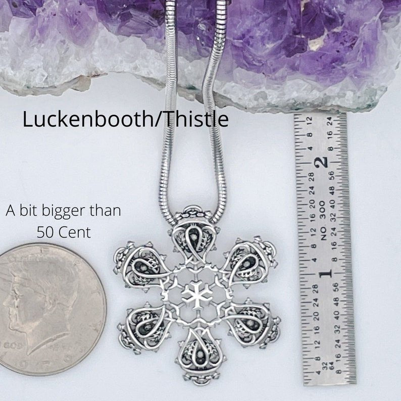 Necklace Scottish Thistle & Luckenbooth SnowWonders® Necklace Snowflake (SWJ3)