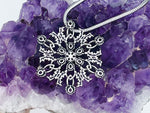 Necklace Scottish Thistle Snowflake Necklace SnowWonders Snowflake Pendant, (SWJ1)