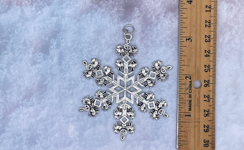 Piano SnowWonder® Snowflake Themed Ornament, 6063 Treble clef - Shop Palmers
