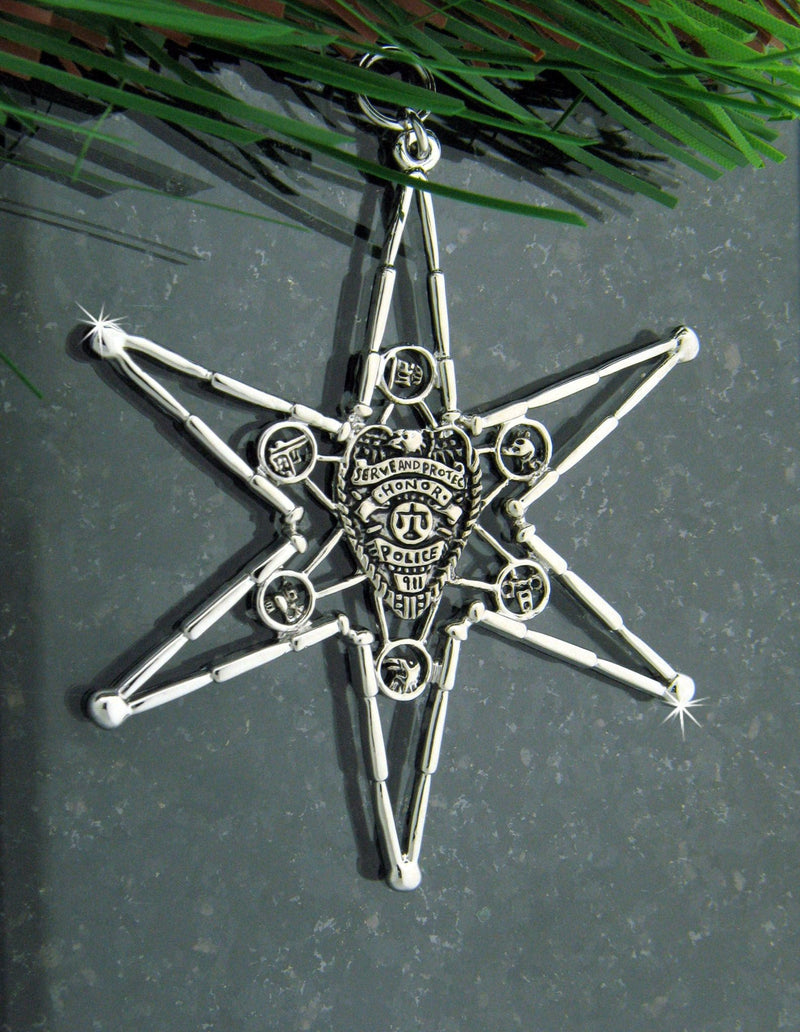 POLICE SnowWonders® Snowflake Ornament/Pendant, (JPEW5170)
