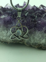 Rainbow Moonstone Celtic SISTER'S KNOT Pendant, Family Knot,(HM55)