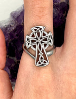 Regal Trinity Celtic High Cross Ring (S350) - Shop Palmers