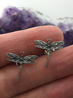 Ribbon of Life Dragonfly Post Earrings (S277)