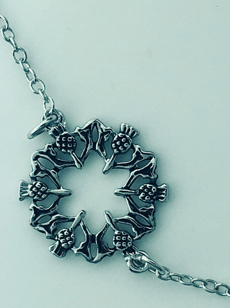 Scottish Thistle 36"Necklace (JPEW5994)