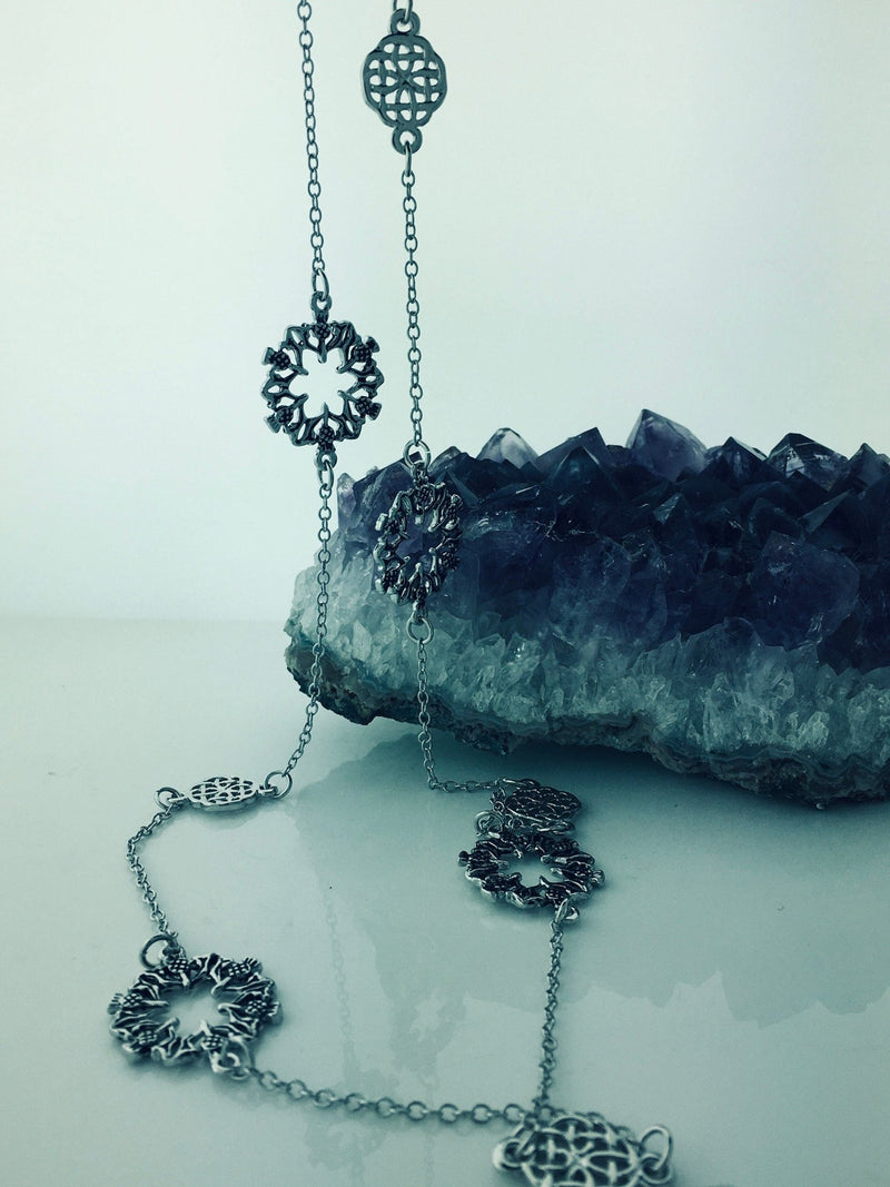 Scottish Thistle 36"Necklace (JPEW5994)