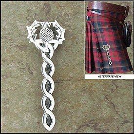 Scottish Thistle and Celtic Knotwork Kilt Pin, JPEW5967