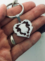 Scottish Thistle Heart KEY Ring, (KEY-S224)