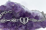 Scottish Thistle Infinity Love Knot Bracelet,(S339) Scottish Bracelet