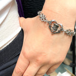 Scottish Thistle Infinity Love Knot Bracelet,(S339) Scottish Bracelet