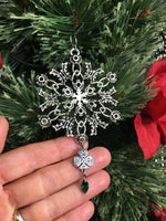 Scottish Thistle IRISH Shamrock SnowWonders® Snowflake Ornament/Pendant, CSF5233